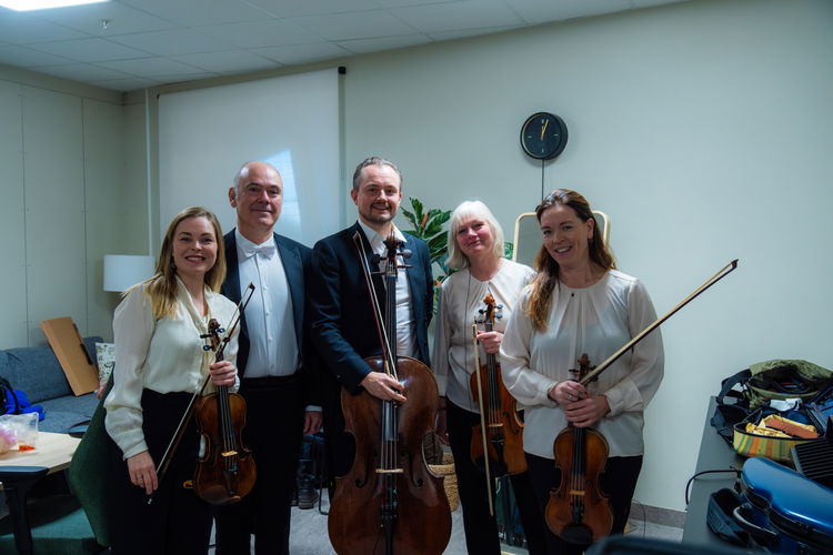 F.v: Minna Fors, Gonzalo Moreno, Johannes Martens, Birgitta Halbakken og Åshild Breie Nyhus.